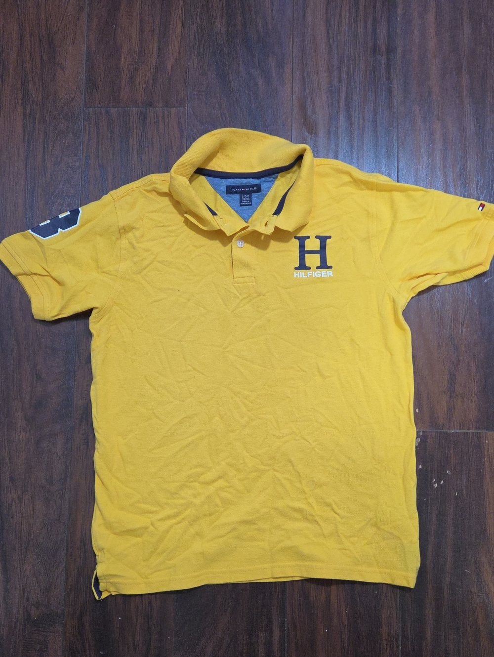 Tommy Hilfiger Yellow Polo  For Youth Male, Size 16/18